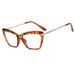Women's Eyewear Frames New Crystal Multi Faceted Cat Eye Flat Mirror Retro Fashion Black Frame Can Be Matched With Myopia Glasses_voghion.com