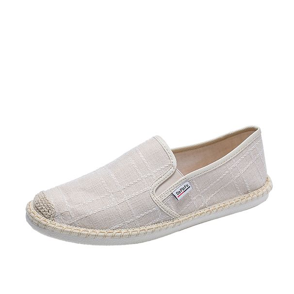 Kostengünstige Herrenschuhe, leichte handgenähte Leinen-Strohsohle, Freizeitschuhe für Herren, atmungsaktive Retro-Gummilaufsohle, kein ALD, Sommer, Marke_voghion.com