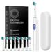 Rotierende elektrische Zahnbürste, wiederaufladbar, mit 4/8 Bürstenköpfen, 5 Modi, Timer, USB_voghion.com
