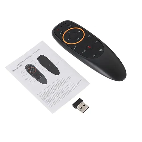 G10S Air Mouse Control remoto por voz 2,4G giroscopio inalámbrico IR aprendizaje para H96 X88 PRO X96 MAX Android TV Box HK1_voghion.com