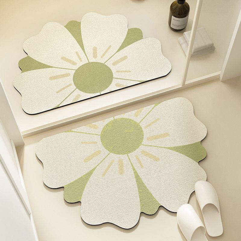 Cream Bathroom Non-Slip Absorbent Doorway Toilet Diatomaceous Earth Door Foot Mat Carpet_voghion.com