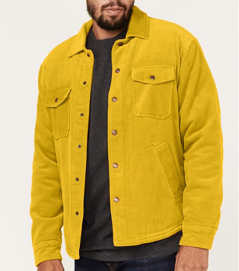 Frühling und Herbst neue männer einfarbig einreiher multi tasche jacke_voghion.com