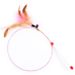 Long Steel Wire Not Easy To Bend Feather Teaser Wand With Bell Cat Training Self-Entertainment Pet Toy_voghion.com
