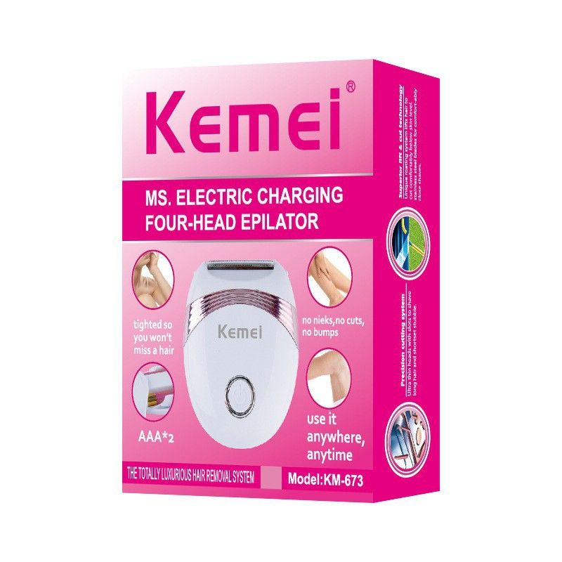 Recortadora de pelo portátil KM-673: a batería, cuchillas de acero inoxidable, cuidado corporal completo, compacta y ligera, ideal para hombres y mujeres._voghion.com