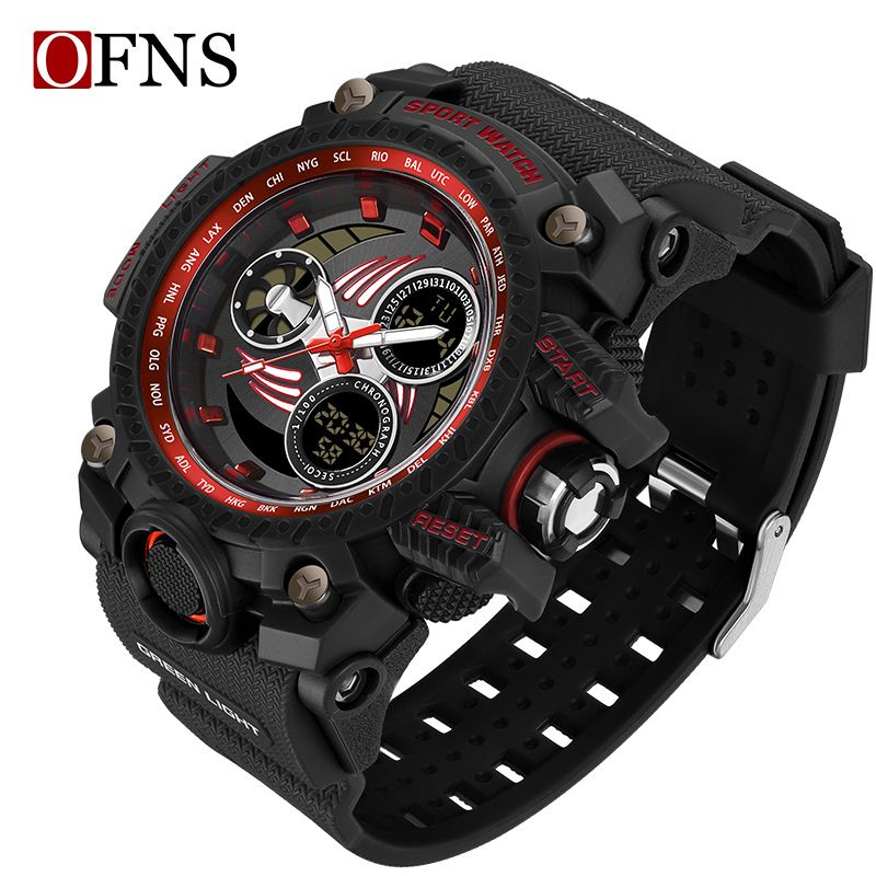 Trendy Unisex Digital Analog Watch With LED Backlight, Alarm & 50m Water Resistance – Sporty & Stylish For Students_voghion.com
