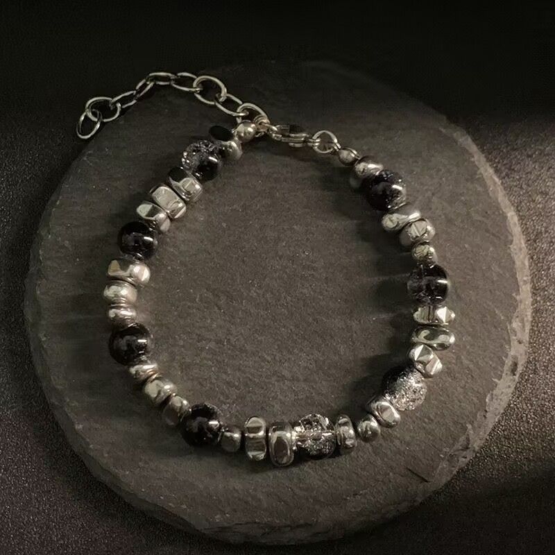 Cracked Bead For Men High-end Personality Versatile Men's Jewelry 2025 New Hip-hop Unisex Bracelet Trend_voghion.com