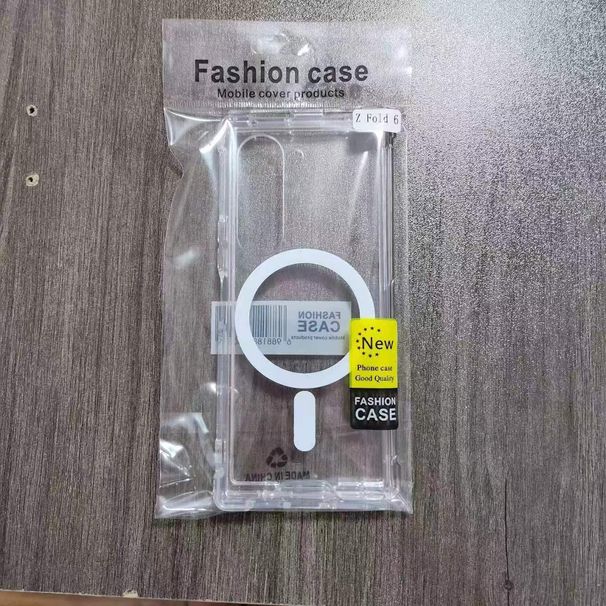 Applicable to Samsung zfold6 anti-drop magnetic mobile phone case transparent 2-in-1 4 folding_voghion.com
