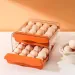 Automatic Scrolling Egg Rack Refrigerator Eggs Storage Box Holder Storage Box Egg Double-Layer Drawer-Type Eggs Box Kitchen_voghion.com