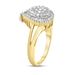 10K Yellow Gold 1/2 Cttw Round and Baguette-Cut Diamond Pear Ring (I-J Color, I1-I2 Clarity) - Size 7_voghion.com