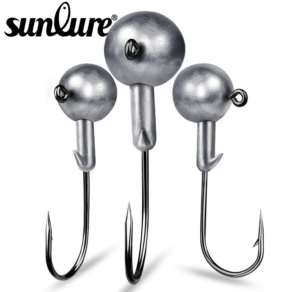 Przynęta z obciążoną, ostrą główką ołowianą 1-20g, miękka przynęta JIG do połowu basów_voghion.com