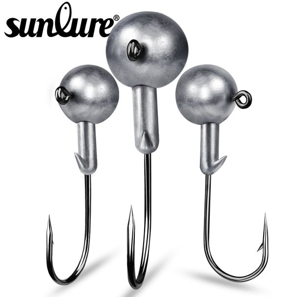 Przynęta z obciążoną, ostrą główką ołowianą 1-20g, miękka przynęta JIG do połowu basów_voghion.com