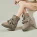 ShoeGlobe 2025 Bosi Neue Schneestiefel im neuen Stil mit Wassertropfen-Fellschleife, erhöhter dicker Sohle, warmer, verdickter runder Zehenpartie, zum Hineinschlüpfen für Damen_voghion.com