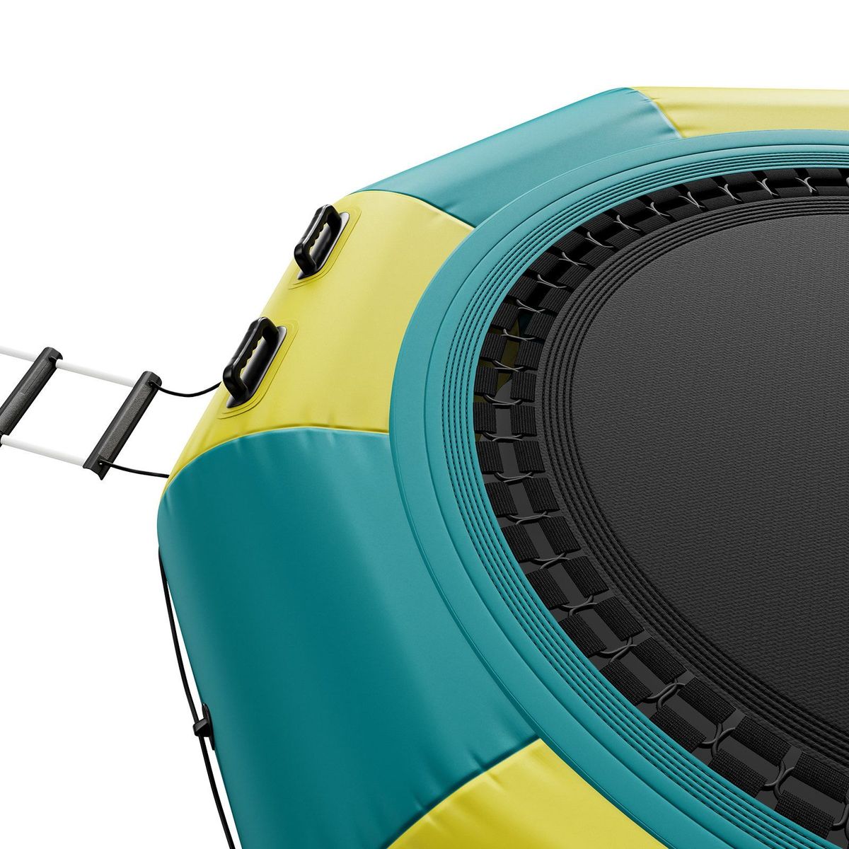 VEVOR Inflatable Water Bouncer, 10ft Recreational Water Trampoline, Portable Bounce Swim Platform With 3-Step Ladder & Electric Air Pump, Kids Adults Floating Rebounder For Pool, Lake, Water Sports_voghion.com