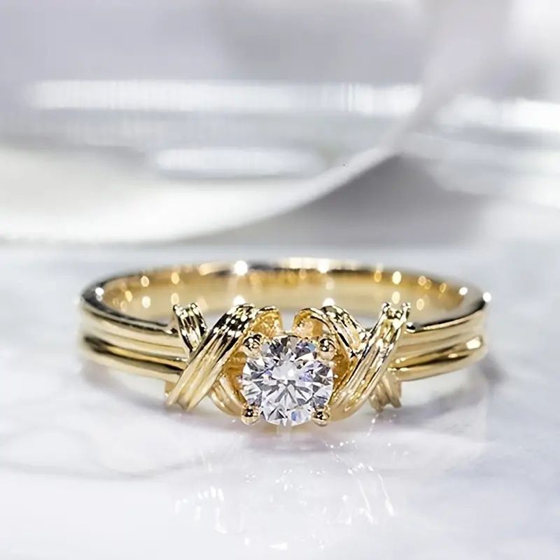 Lujo ligero de Cao Shi, hermosa personalidad, diseño circular de moda, envoltura de anillo, propuesta cruzada, anillo cuadrado gordo,_voghion.com