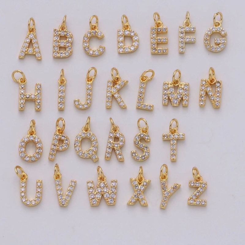 Edelstahl Wasser Liebhaber Knoten Halskette Armband 26 Buchstaben Anhänger DIY Liebesknoten kubanische Kette mit echtem Gold überzogen_voghion.com