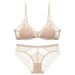 Set di reggiseno a triangolo in cotone sottile con coppa, senza bordo in acciaio, intimo in pizzo da donna, con ciglia sexy_voghion.com