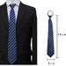 Cerniera sottile a righe da uomo per sposo, matrimonio, blu e nero, comoda, senza lacci, facile da tirare, abbigliamento formale da lavoro_voghion.com