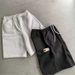 2025 New Style Shorts Cotton Simple Striped Multi-Pocket Design Drawstring Youth Versatile Sports Sweatpants_voghion.com