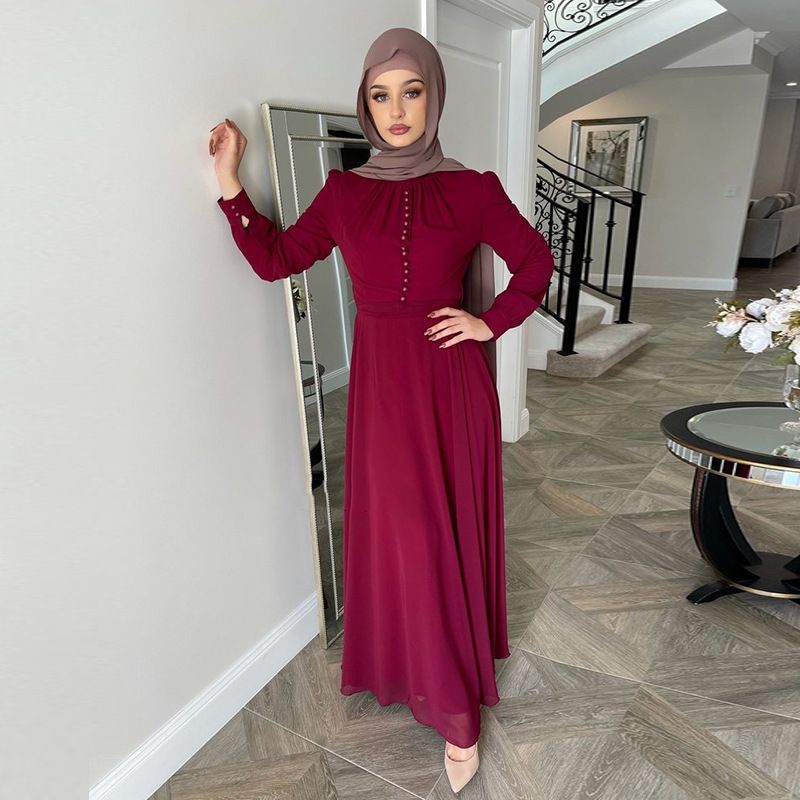 Women's ethnic snow spinning robe dress_voghion.com