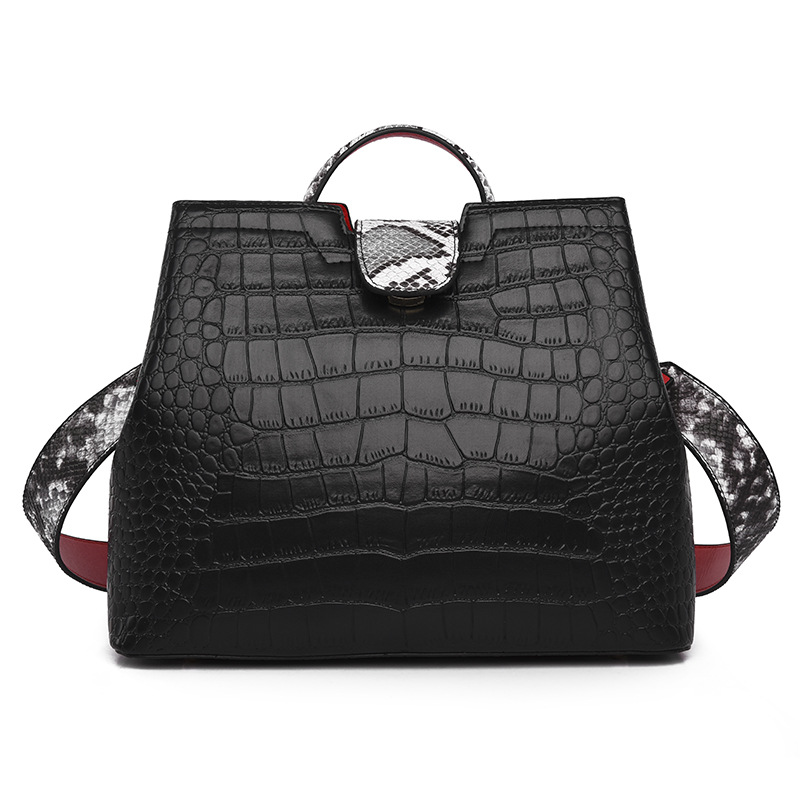 Women's Bags Handbag With Crocodile Pattern, Large Capacity, Stylish And Textured, A Versatile Commuter Bag For Women._voghion.com