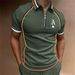 2024 Summer New Design Simple Casual Polo Shirt Zipper Men's Sports Style Top_voghion.com