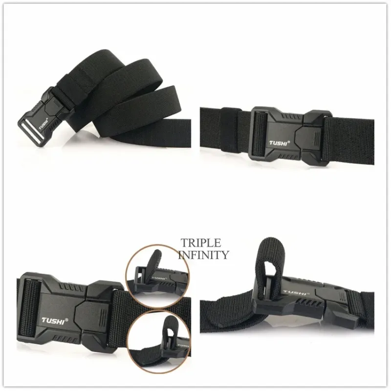 HOT New Aluminum Alloy Quick Release Plable Buckle Elastic Belts For Men Durable Tactical Cowboy Outdoor Army Belt Hunting_voghion.com