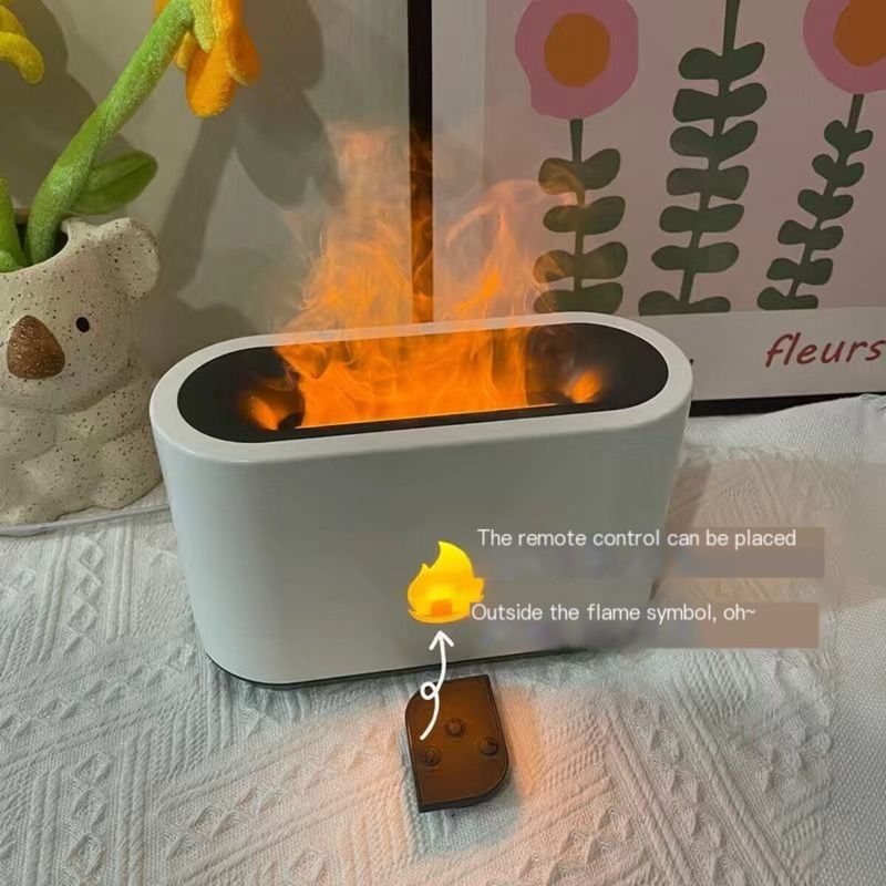 Nordic flame aromatherapy humidifier, atmosphere lamp, heavy fog, bedroom, office, desktop, dormitory, birthday gift for_voghion.com