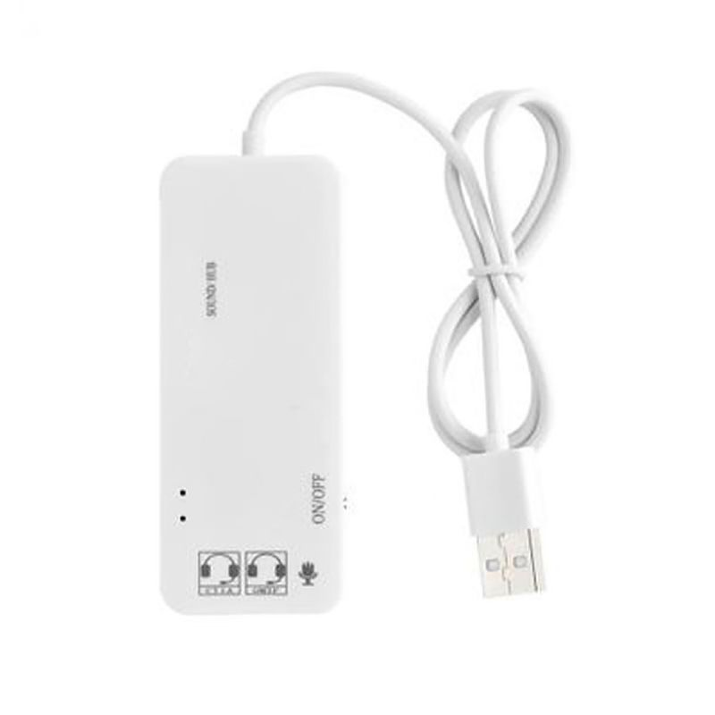 Xinweiqing 7.1 canali 3 porte USB Hub per scheda audio esterna Adattatore per microfono audio per PC portatile_voghion.com