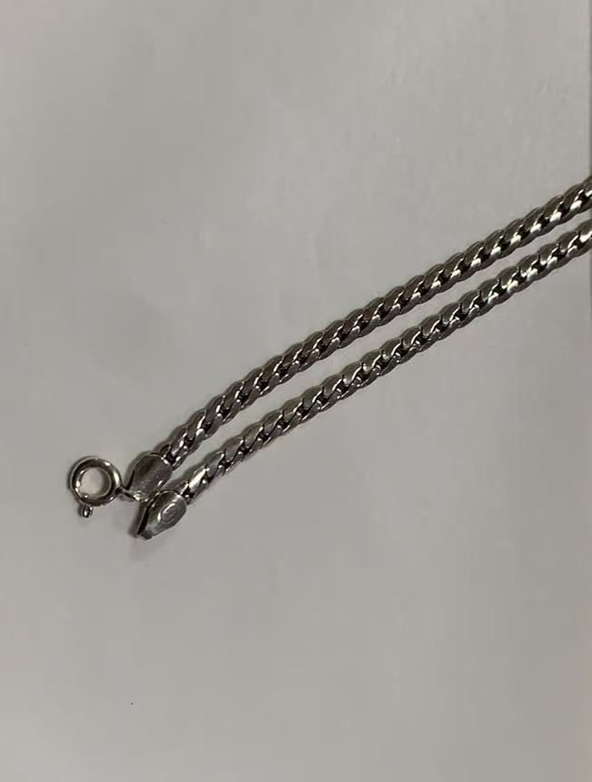 Puro argento Snak Bon cubano Mn's personalità tendenza collana hip hop punk stile catena frusta mantra di sei parole_voghion.com