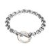 Women's Jewelry Steel Couple Bracelet Handmade Chain Personality Creative T Buckle_voghion.com