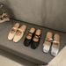 p5 Silver flat-bottomed Baotou half-slippers outside wear 2023 summer new mother Mary Jane Muller ladies sandals single shoes_voghion.com