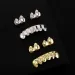 Denti fai da te lucidi Grillz color oro argento, tappi superiori e inferiori per donne e uomini, gioielli hip hop, regalo per feste di Halloween e cosplay_voghion.com