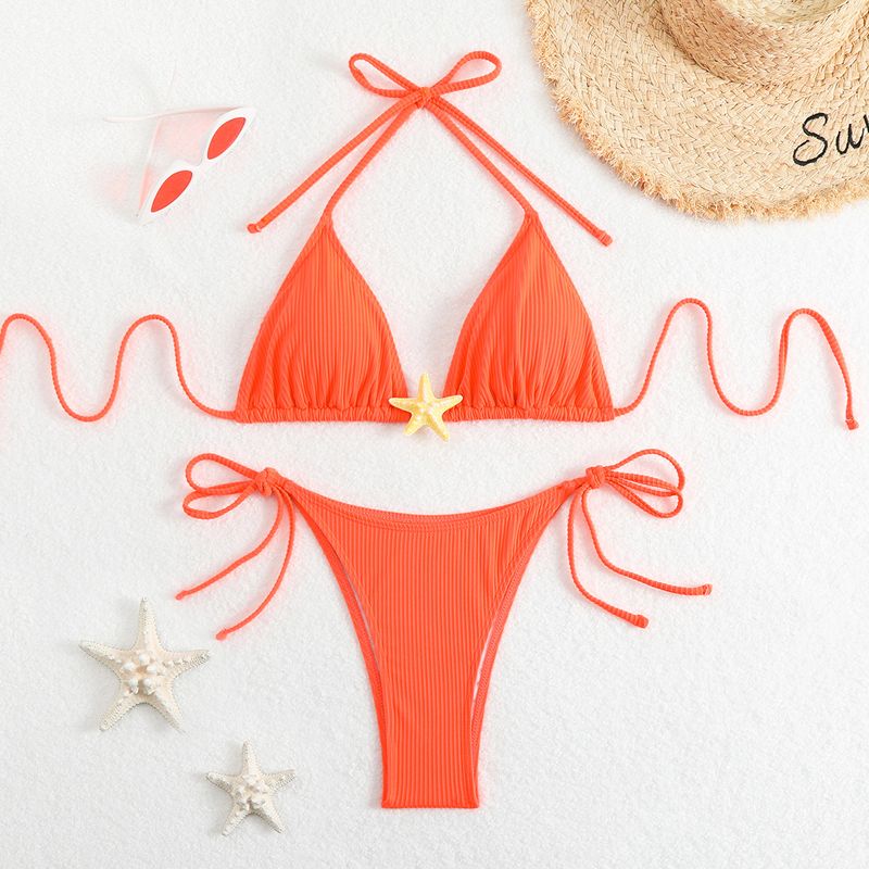 Bikini sexy européen et américain 2025 nouveau maillot de bain fendu femme mode transfrontalière maillot de bain triangle bikini en gros_voghion.com