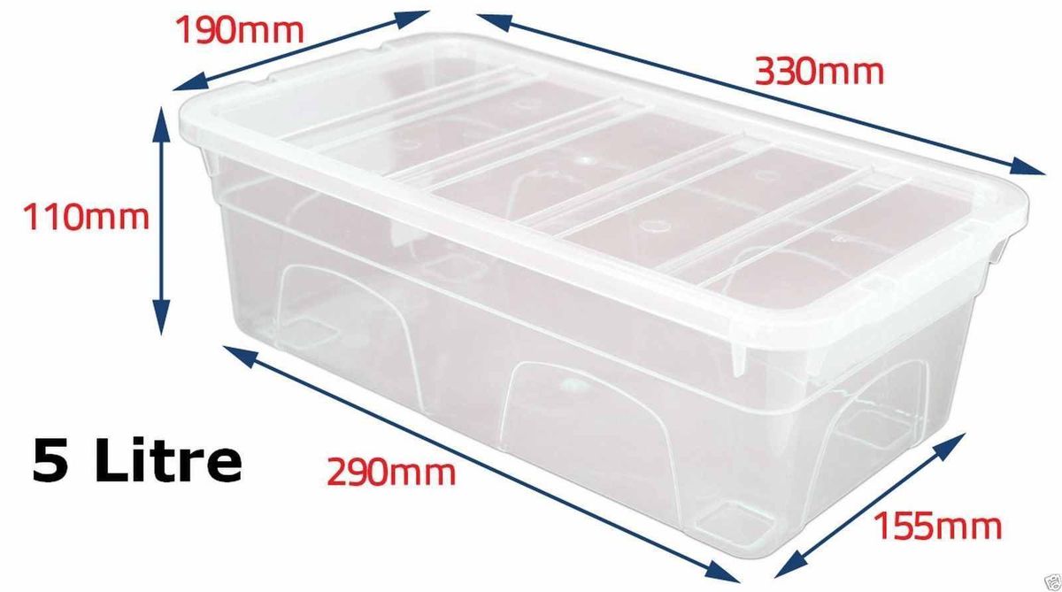 Strong Plastic Stackable Storage Box Boxes With Lid Clear Containers Home Office_voghion.com