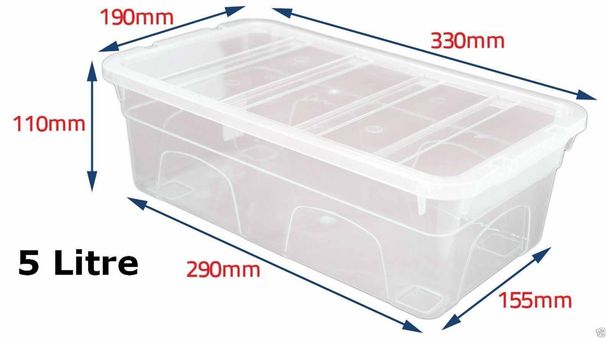 Strong Plastic Stackable Storage Box Boxes With Lid Clear Containers Home Office_voghion.com