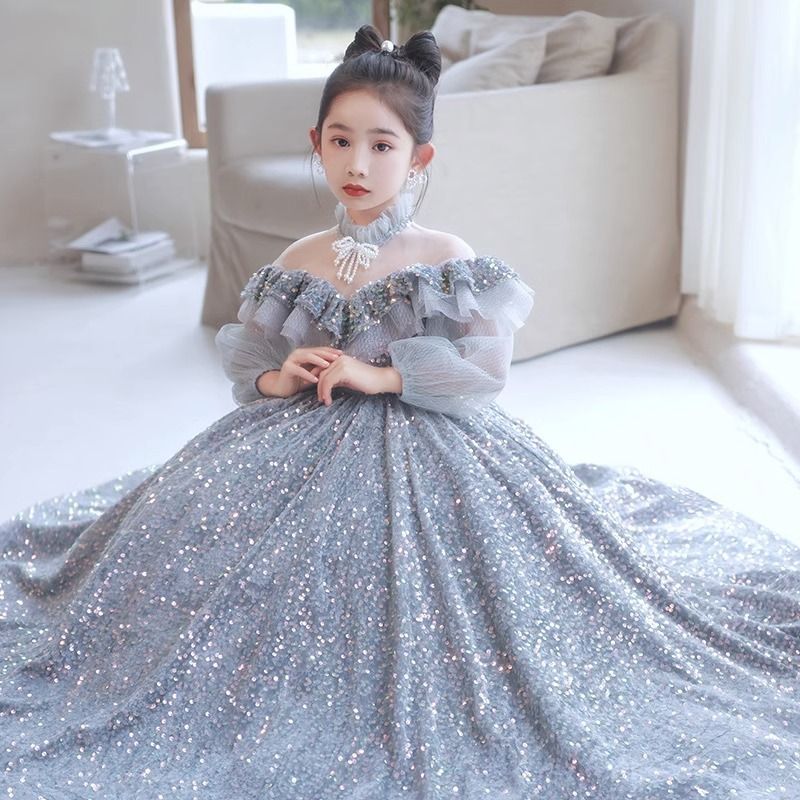 Vêtements pour enfants, robe pour enfants de l'industrie lourde, nouvelle tendance de la mode d'été, robe de princesse pour filles, costume de performance de piano de tempérament_voghion.com