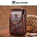 Captain Niu Leather Goods moški pas iz kravje kože, večnamenski kavelj, pravo usnje, 5,5,6,4,7 palcev, torba za mobilni telefon, blagajno in okoli pasu_voghion.com