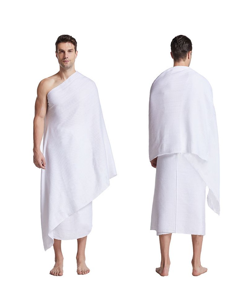 Liangyin foreign trade in stock worship towel Saudi Hui people ihram hajj towel microfiber tassel worship towel_voghion.com