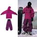 Conjunto de traje mejorado de estilo americano 2024 para hombre y mujer, pantalones de snowboard impermeables y cálidos para esquí al aire libre._voghion.com
