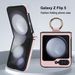 Applicable to Samsung ZFlip6 mobile phone case, rhombus ring, small fragrant wind folding protective case, zflip5/4 leather case, high-end._voghion.com