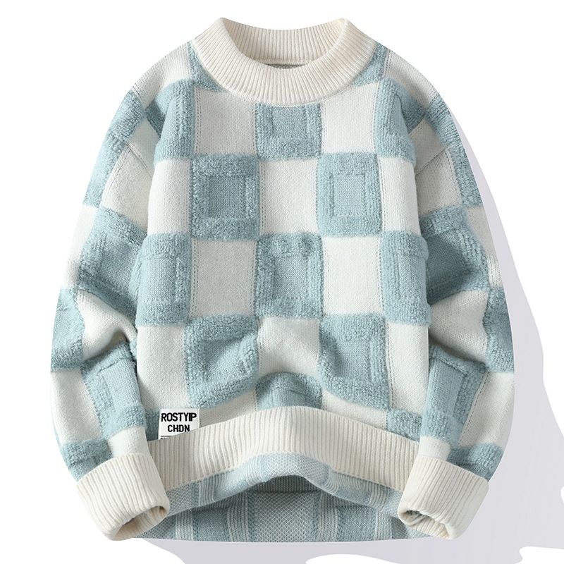Sweater Knitted Sweater Men's Sweater Loose Lazy Autumn And Winter New Knitted Sweater_voghion.com