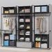 Home Storage Plastic Rack Storage Rack Cabinet Simple Portable Wardrobe Cabinet Layered Storage Rack To Organize Simple Wardrobe Combination_voghion.com