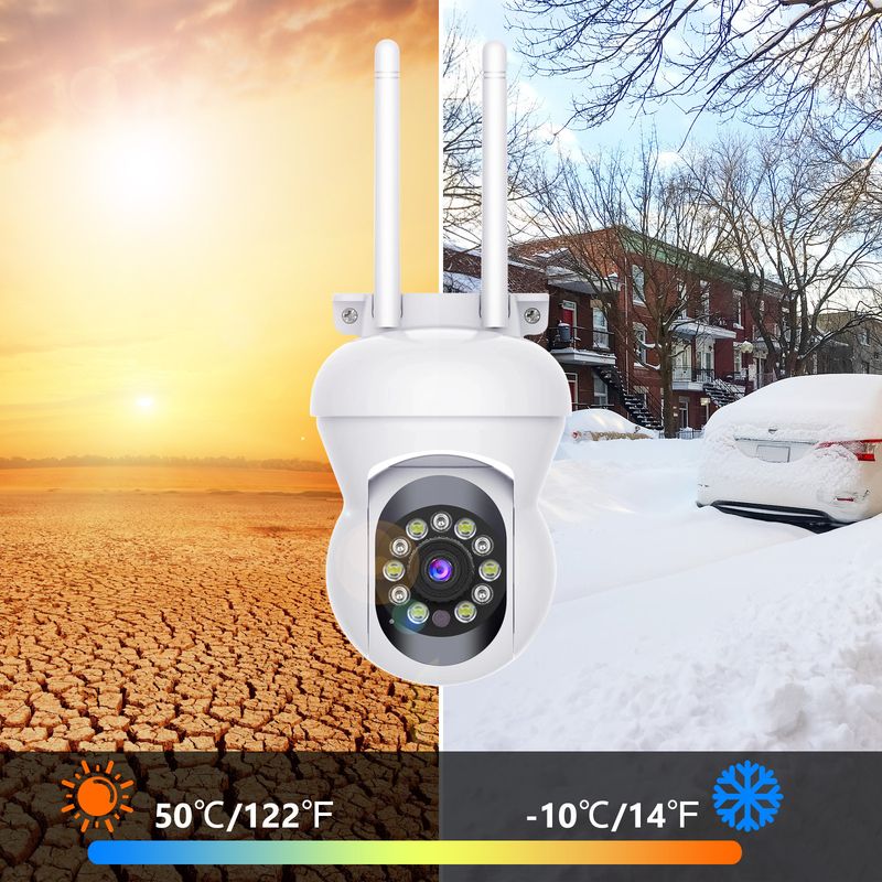 Security Cameras 1080P Surveillance Camera Wireless Wifi Ball Machine 360 Degree Waterproof HD Remote Control Dual Light Night Vision_voghion.com