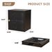 Single Sturdy & Convenient Foldable Cabinet, Durable Steel-Wood Combo With Anti-Slip Design & Quick Fold & Install, Easy To DIY Storage Container With Door, Black_voghion.com