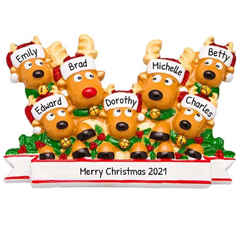 Ciondolo natalizio in resina PVC a forma di alce, ciondolo appeso all'albero di Natale, ornamento natalizio_voghion.com