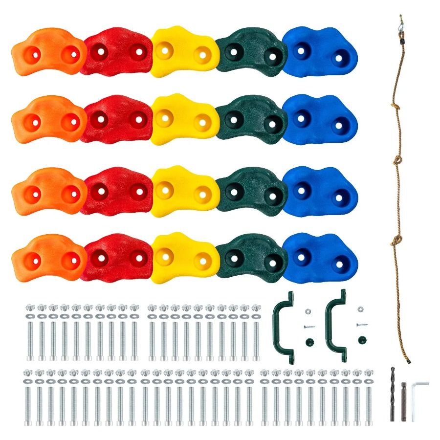Hardware Holds 25 Rocks With Rope Knotted Climbing Climbing Handles Rock_voghion.com