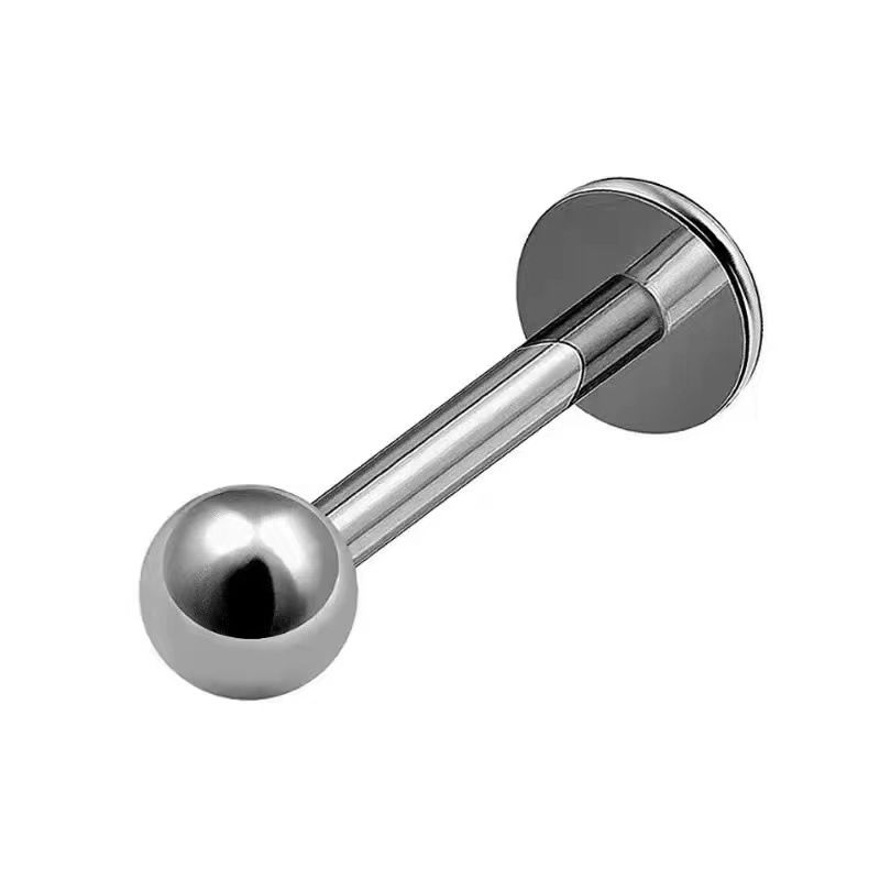 Piercing per donna, chiodo tondo in lega di titanio, chiodo base per labbra, filettatura interna, chiodo per trago dell'orecchio, chiodo a spirale a fondo piatto_voghion.com
