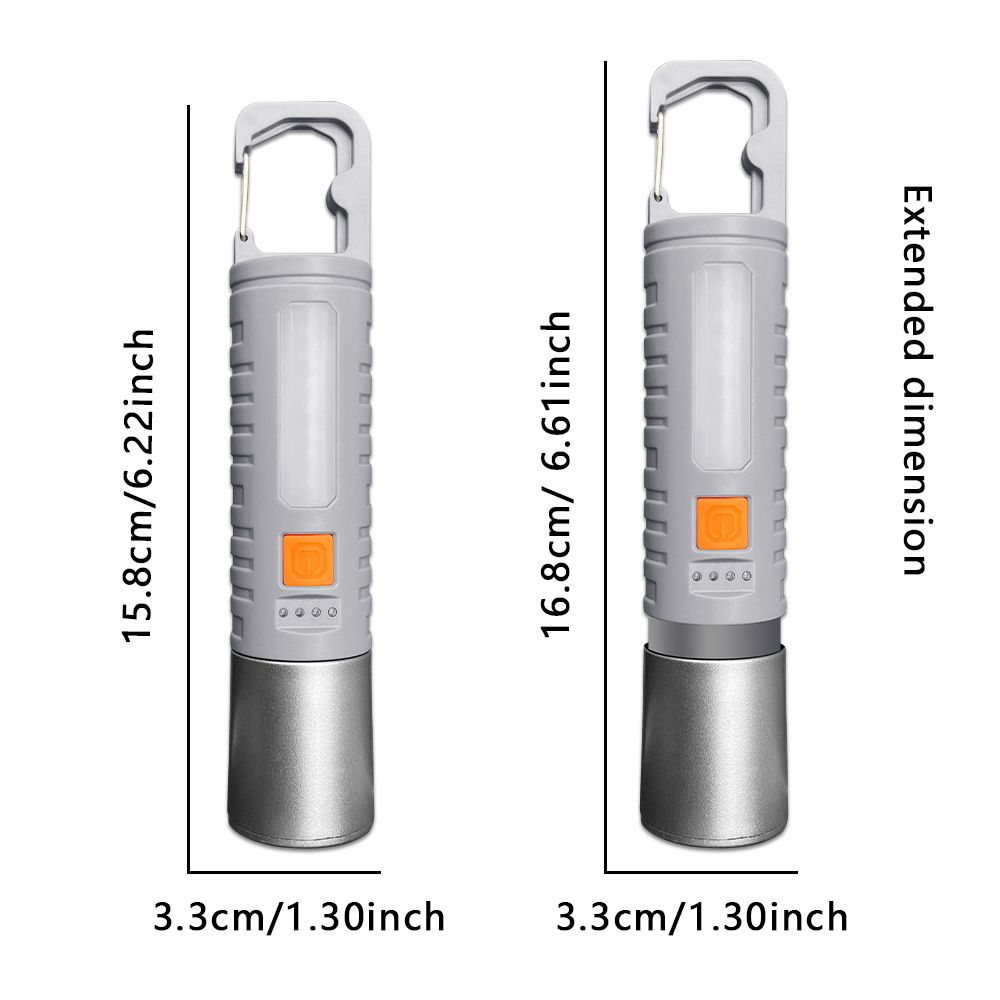 Grenzüberschreitende, tragbare, wiederaufladbare Multifunktions-Taschenlampe mit großer Reichweite, COB-LED und großem Flutlicht für den Einsatz an der Arbeitsseite_voghion.com