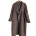 Damesjas van wolmix, lange, oversized trenchcoat met dubbele rij knopen voor de herfst/winter, casual en elegant in havermout, zwart, mokka, rood en grijs._voghion.com