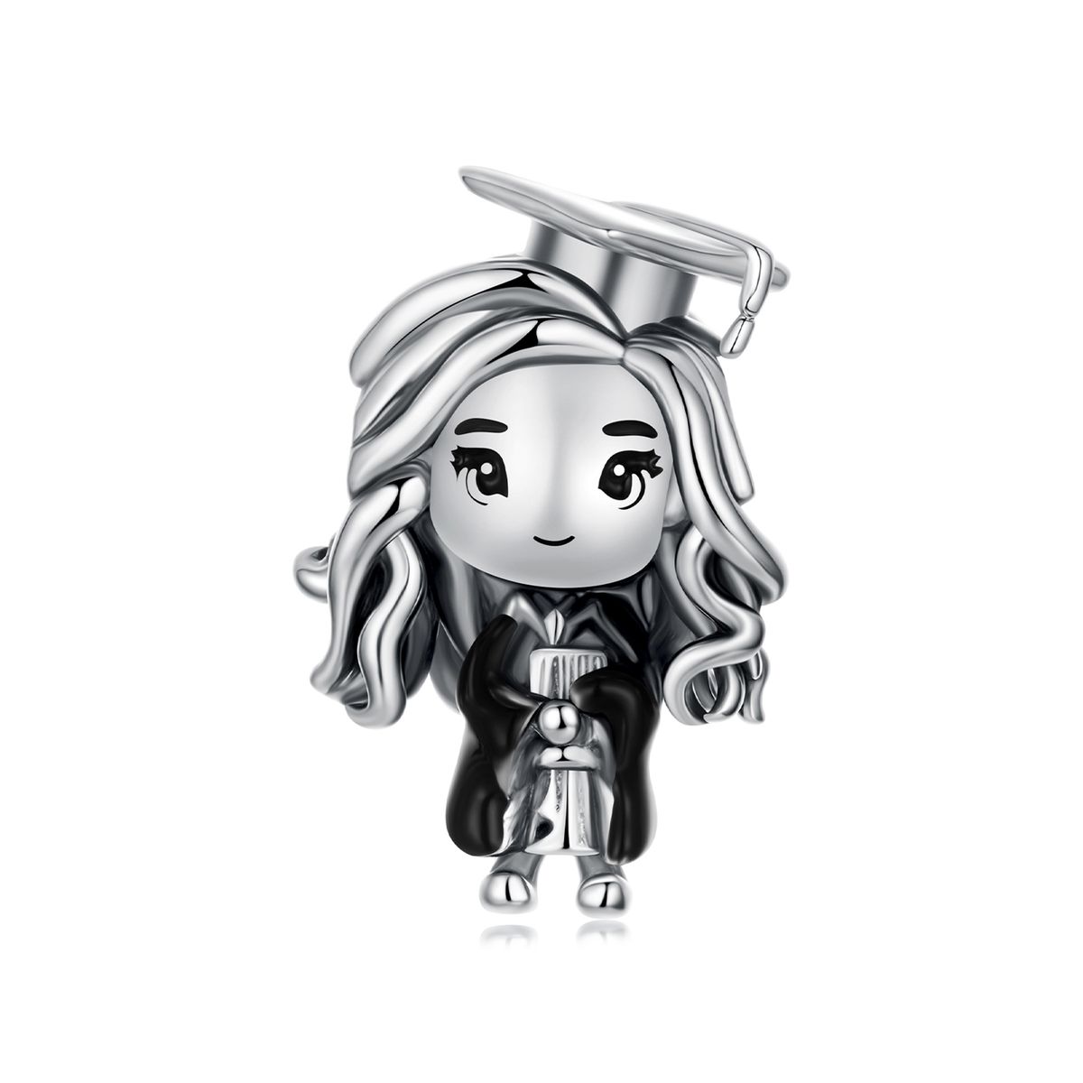 Graduation Charm Sterling Silver Charm, SCC3125_voghion.com